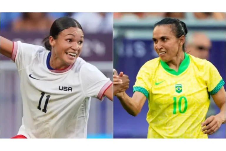 U.S. Women’s Soccer Team Wins Gold with 1-0 Victory Over Brazil at Paris 2024 u.s. vs brazil 2024 olympic soccer gold & silver medal match