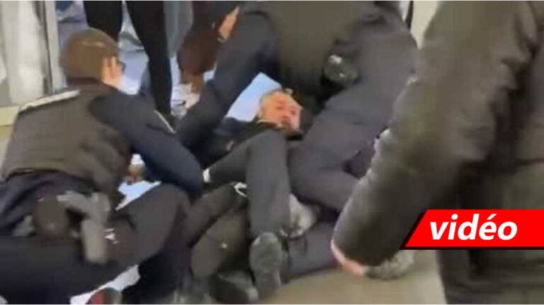 A drunken Sudanese refugee pulls out a knife in the middle of the Compiègne station hall