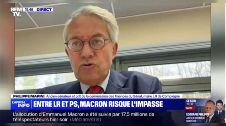Philippe Marini on BFM TV: “President Macron must appoint a technical government, to keep the State running until the summer”