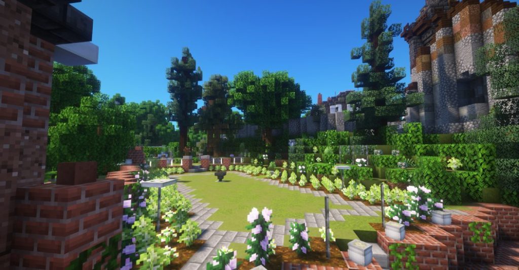 The gardens of Henri Le Sidaner, in Gerberoy, have been reproduced in Minecraft.